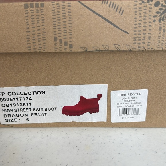 FREE PEOPLE High Street Womens Rain Boots Sz 6 - Picture 9 of 10